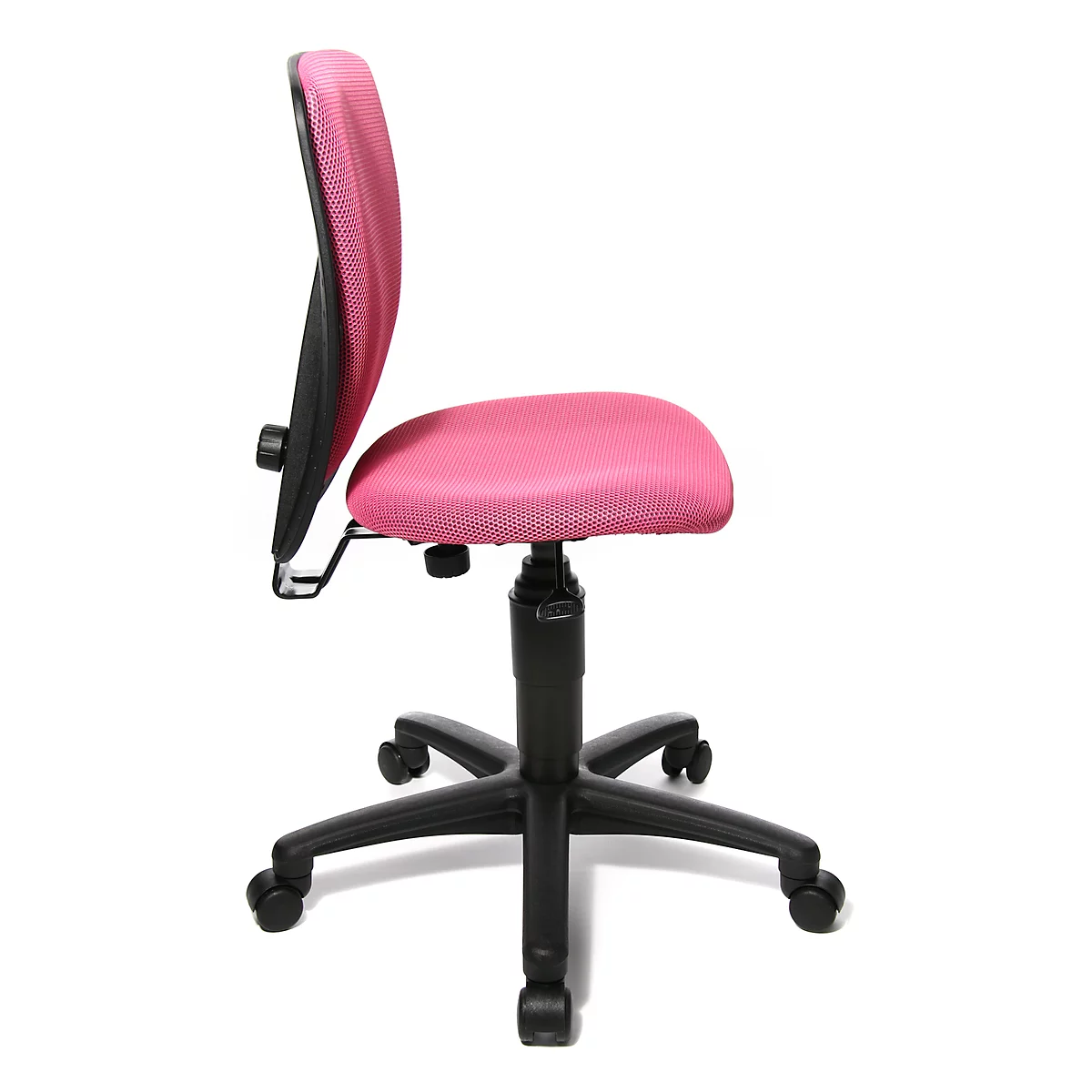 Topstar Kinderdrehstuhl High S´cool, Ohne Armlehnen, Muldensitz, 3D-Netz-Rückenlehne, Pink/schwarz 3 Topstar Kinderdrehstuhl High S´cool, Ohne Armlehnen, Muldensitz, 3D-Netz-Rückenlehne, Pink/schwarz – Bild 3