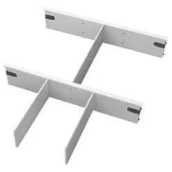 Trennstege CLUBWORK, Im Raster Verstellbar, Für Rollcontainer, Lichtgrau