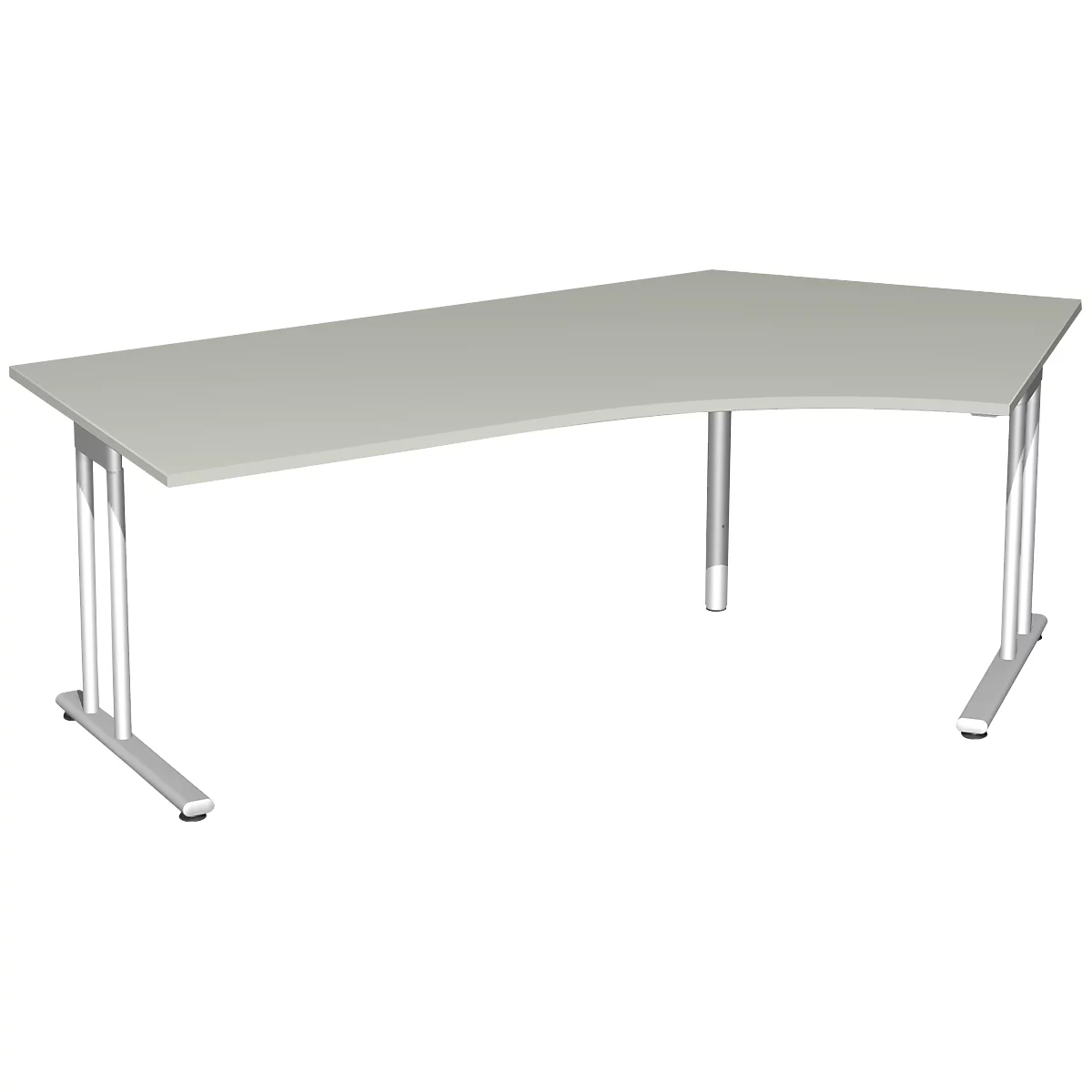 Winkelschreibtisch 135° PALENQUE, C-Fuß, Winkel Rechts, B 2165 X T 800/1130 X H 720 Mm, Lichtgrau 1 Winkelschreibtisch 135° PALENQUE, C-Fuß, Winkel Rechts, B 2165 X T 800/1130 X H 720 Mm, Lichtgrau
